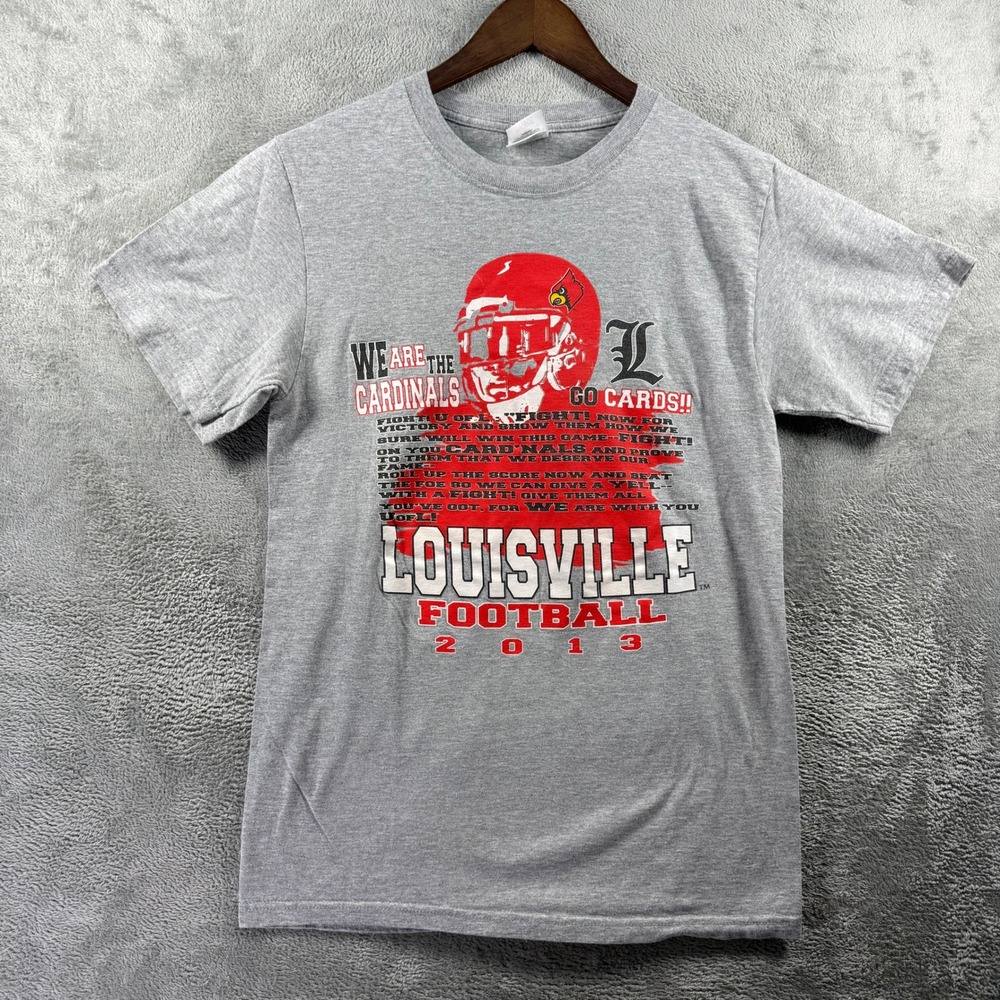 Fruit of the Loom Louisville Football 2013 Cardinals T-Shirt Mens Small Gray - Picture 7 of 8